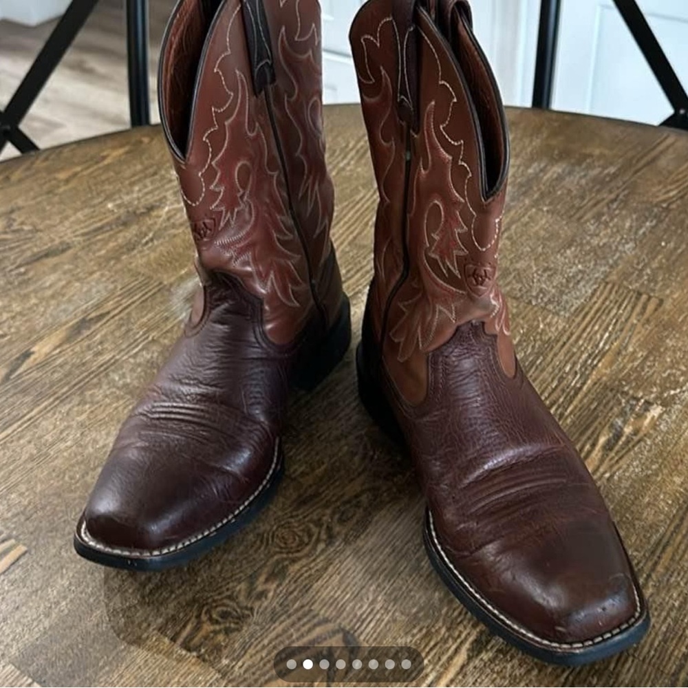 Classic Brown Leather Western Cowboy Boots
